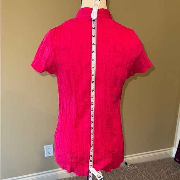 George Classics Blouse Vibrant Pink Women's Top Feminine Light Summer Cruise - Picture 6 of 9